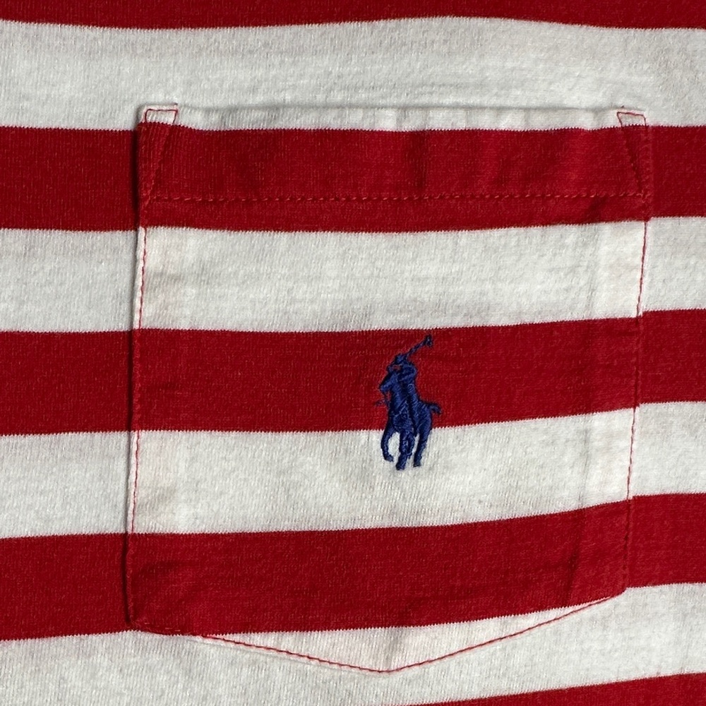 Striped Red and‎ White Boys Shirt size 14/16 - Picture 3 of 8